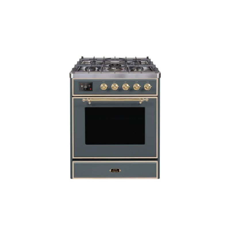 ILVE 30" Majestic II Series Gas Burner and Electric Oven Range with 5 Sealed Burners - UM30DNE3