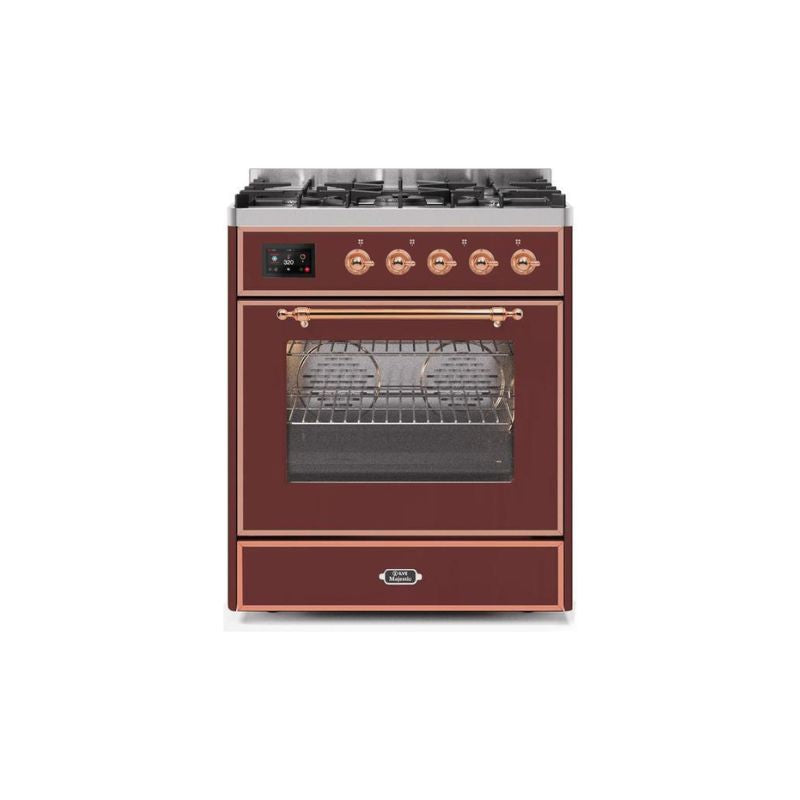 ILVE 30" Majestic II Series Gas Burner and Electric Oven Range with 5 Sealed Burners - UM30DNE3