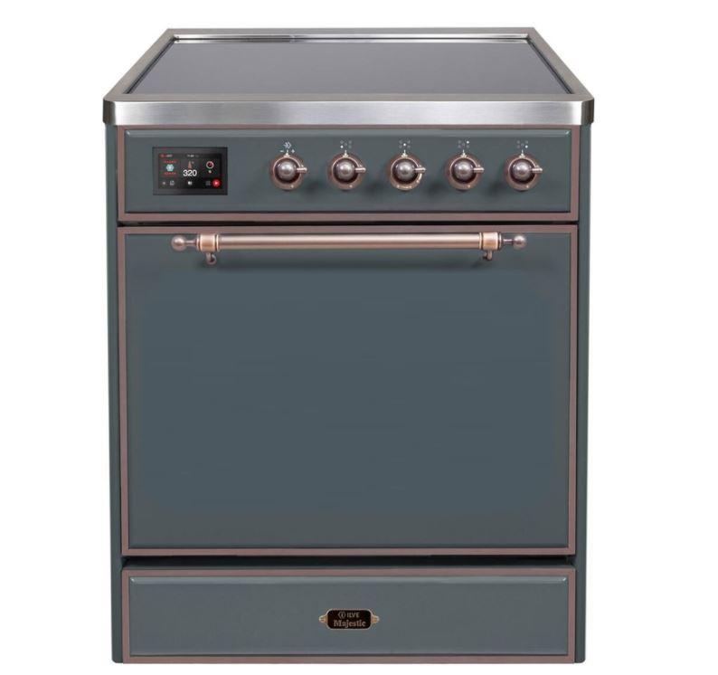 ILVE 30" Majestic II Series Induction Range with 4 Elements 2.3 cu. ft. Total Oven Capacity TFT Oven Control Display - UMI30QNE3