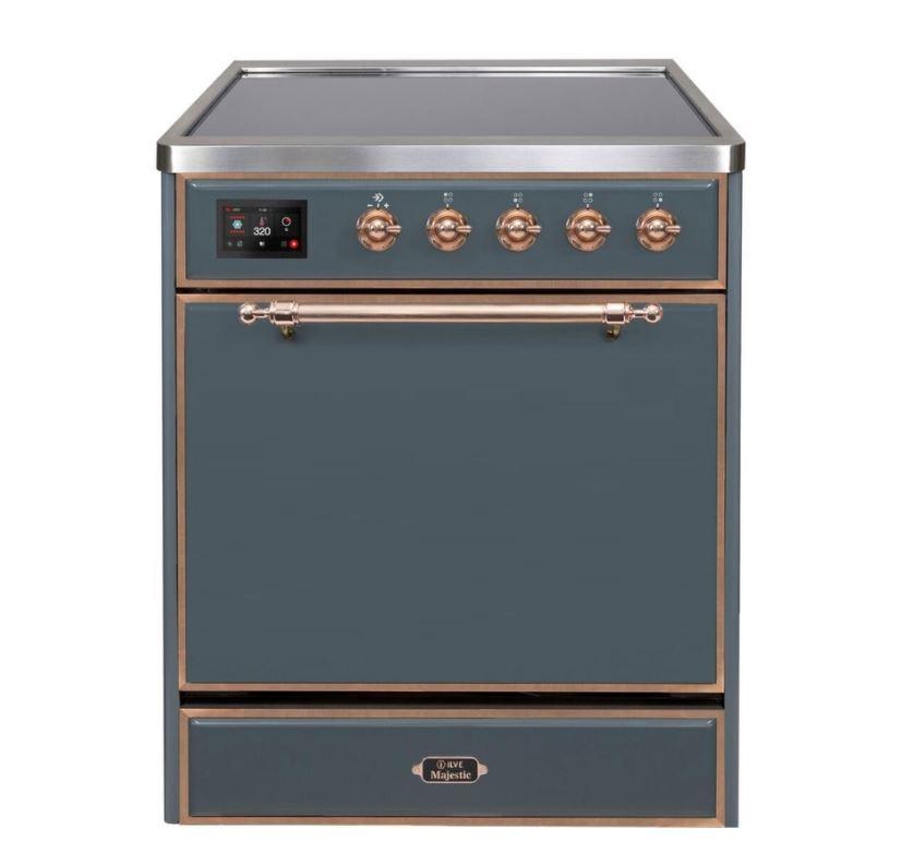 ILVE 30" Majestic II Series Induction Range with 4 Elements 2.3 cu. ft. Total Oven Capacity TFT Oven Control Display - UMI30QNE3