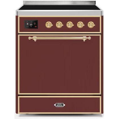 ILVE 30" Majestic II Series Induction Range with 4 Elements 2.3 cu. ft. Total Oven Capacity TFT Oven Control Display - UMI30QNE3