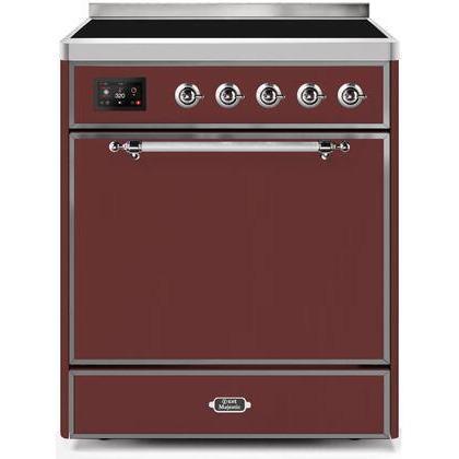 ILVE 30" Majestic II Series Induction Range with 4 Elements 2.3 cu. ft. Total Oven Capacity TFT Oven Control Display - UMI30QNE3