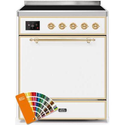 ILVE 30" Majestic II Series Induction Range with 4 Elements 2.3 cu. ft. Total Oven Capacity TFT Oven Control Display - UMI30QNE3