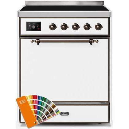 ILVE 30" Majestic II Series Induction Range with 4 Elements 2.3 cu. ft. Total Oven Capacity TFT Oven Control Display - UMI30QNE3