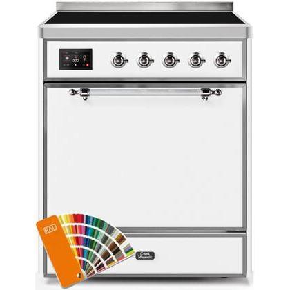 ILVE 30" Majestic II Series Induction Range with 4 Elements 2.3 cu. ft. Total Oven Capacity TFT Oven Control Display - UMI30QNE3