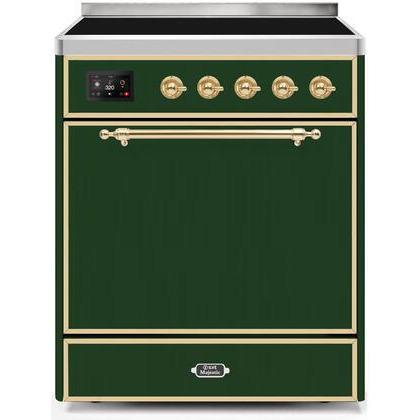 ILVE 30" Majestic II Series Induction Range with 4 Elements 2.3 cu. ft. Total Oven Capacity TFT Oven Control Display - UMI30QNE3