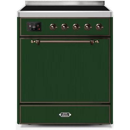 ILVE 30" Majestic II Series Induction Range with 4 Elements 2.3 cu. ft. Total Oven Capacity TFT Oven Control Display - UMI30QNE3