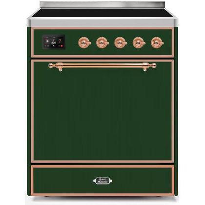 ILVE 30" Majestic II Series Induction Range with 4 Elements 2.3 cu. ft. Total Oven Capacity TFT Oven Control Display - UMI30QNE3