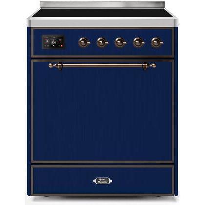 ILVE 30" Majestic II Series Induction Range with 4 Elements 2.3 cu. ft. Total Oven Capacity TFT Oven Control Display - UMI30QNE3