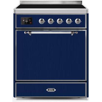 ILVE 30" Majestic II Series Induction Range with 4 Elements 2.3 cu. ft. Total Oven Capacity TFT Oven Control Display - UMI30QNE3