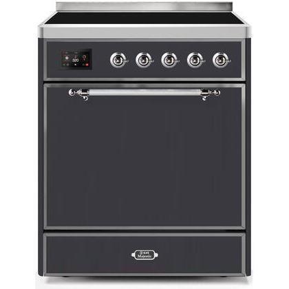 ILVE 30" Majestic II Series Induction Range with 4 Elements 2.3 cu. ft. Total Oven Capacity TFT Oven Control Display - UMI30QNE3