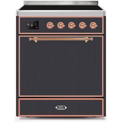 ILVE 30" Majestic II Series Induction Range with 4 Elements 2.3 cu. ft. Total Oven Capacity TFT Oven Control Display - UMI30QNE3