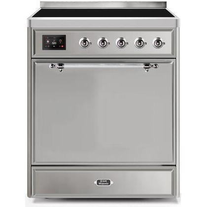 ILVE 30" Majestic II Series Induction Range with 4 Elements 2.3 cu. ft. Total Oven Capacity TFT Oven Control Display - UMI30QNE3
