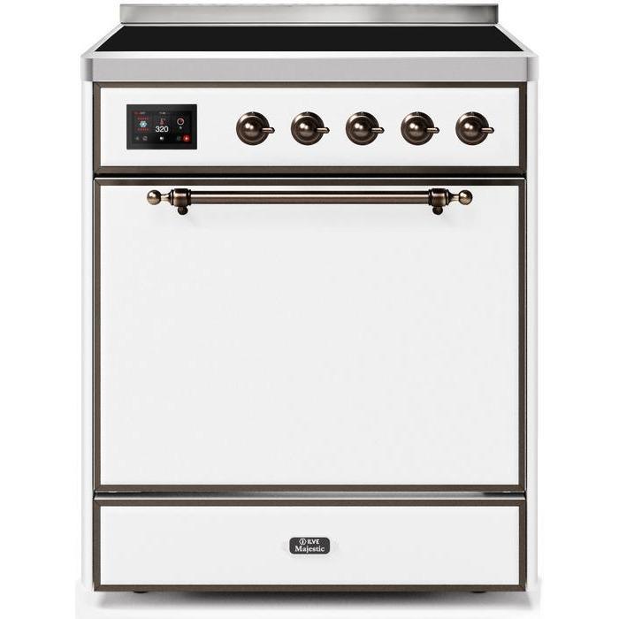 ILVE 30" Majestic II Series Induction Range with 4 Elements 2.3 cu. ft. Total Oven Capacity TFT Oven Control Display - UMI30QNE3