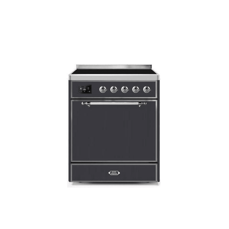 ILVE 30" Majestic II Series Induction Range with 4 Elements 2.3 cu. ft. Total Oven Capacity TFT Oven Control Display - UMI30QNE3