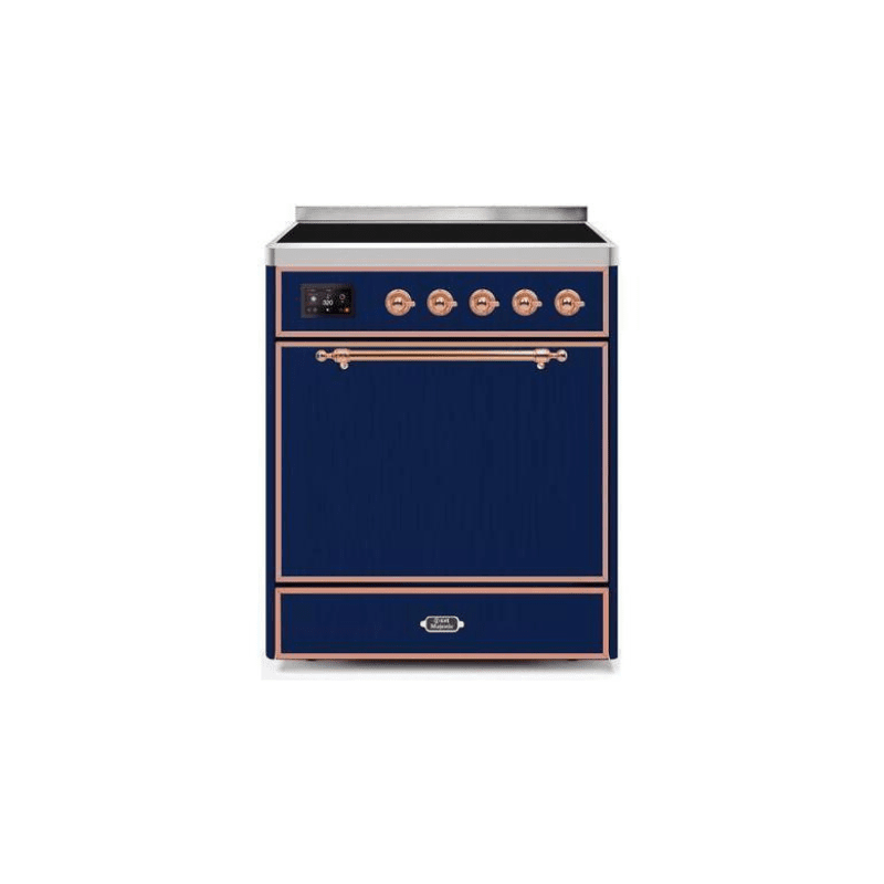 ILVE 30" Majestic II Series Induction Range with 4 Elements 2.3 cu. ft. Total Oven Capacity TFT Oven Control Display - UMI30QNE3