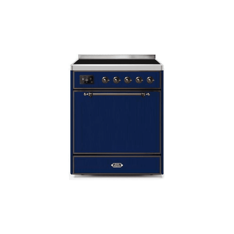 ILVE 30" Majestic II Series Induction Range with 4 Elements 2.3 cu. ft. Total Oven Capacity TFT Oven Control Display - UMI30QNE3