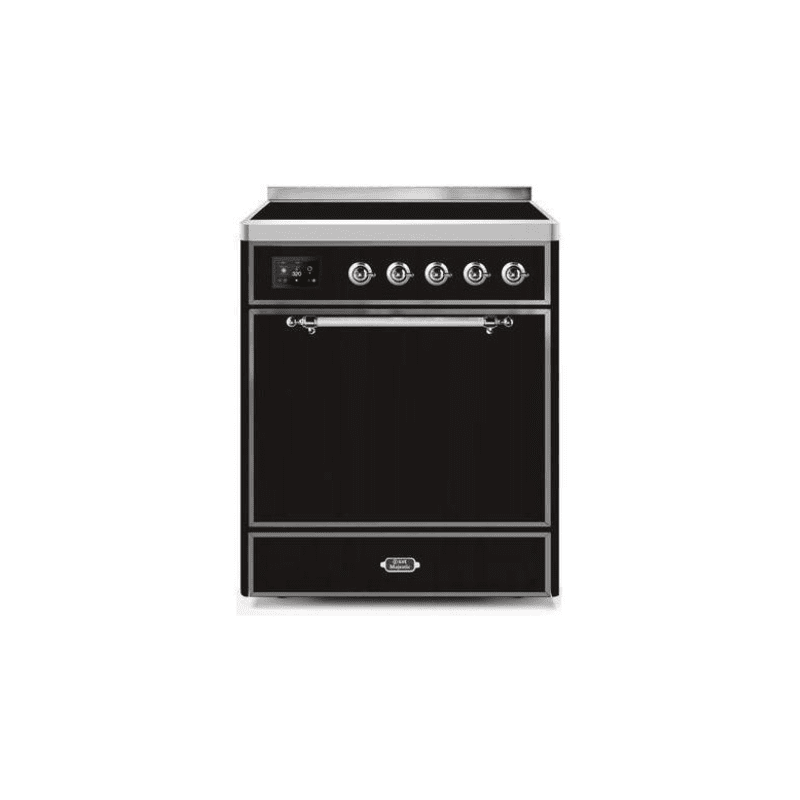 ILVE 30" Majestic II Series Induction Range with 4 Elements 2.3 cu. ft. Total Oven Capacity TFT Oven Control Display - UMI30QNE3