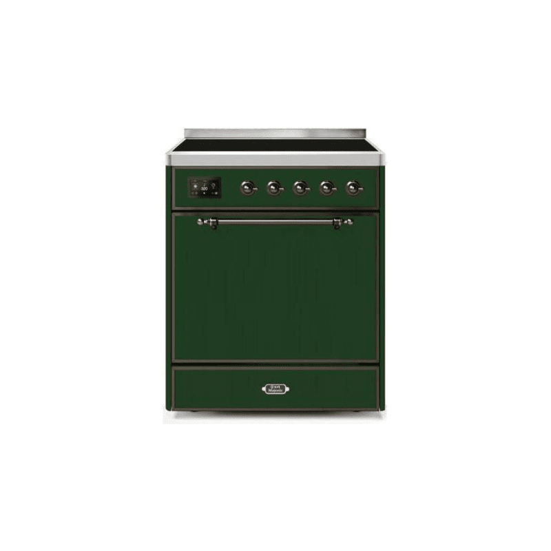 ILVE 30" Majestic II Series Induction Range with 4 Elements 2.3 cu. ft. Total Oven Capacity TFT Oven Control Display - UMI30QNE3