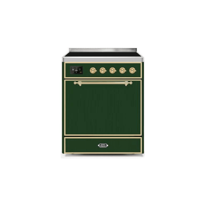ILVE 30" Majestic II Series Induction Range with 4 Elements 2.3 cu. ft. Total Oven Capacity TFT Oven Control Display - UMI30QNE3