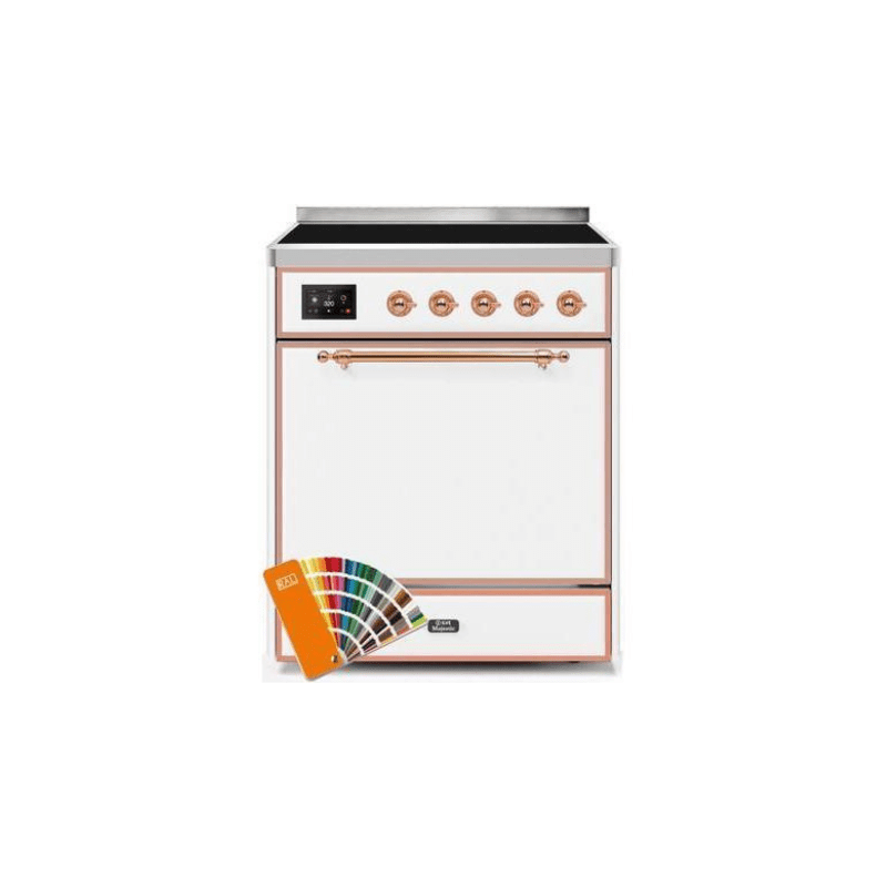 ILVE 30" Majestic II Series Induction Range with 4 Elements 2.3 cu. ft. Total Oven Capacity TFT Oven Control Display - UMI30QNE3