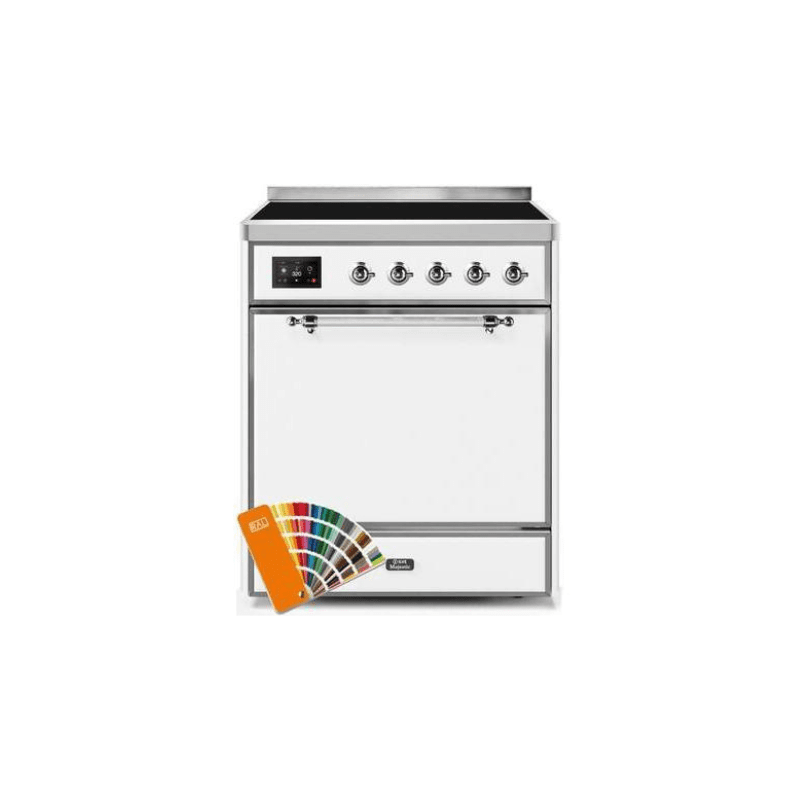 ILVE 30" Majestic II Series Induction Range with 4 Elements 2.3 cu. ft. Total Oven Capacity TFT Oven Control Display - UMI30QNE3