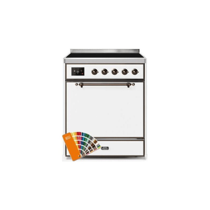 ILVE 30" Majestic II Series Induction Range with 4 Elements 2.3 cu. ft. Total Oven Capacity TFT Oven Control Display - UMI30QNE3