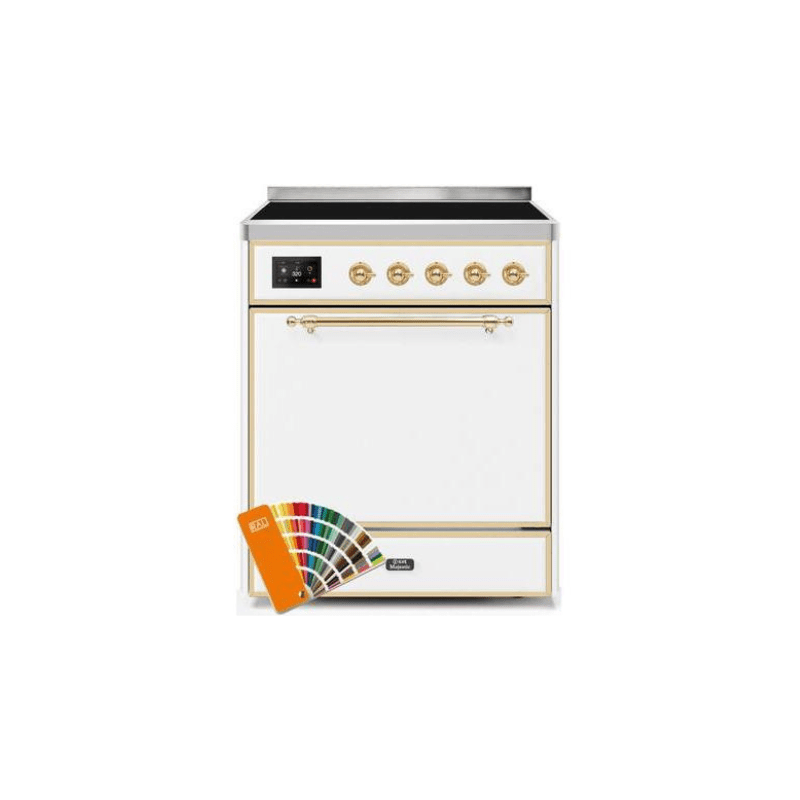 ILVE 30" Majestic II Series Induction Range with 4 Elements 2.3 cu. ft. Total Oven Capacity TFT Oven Control Display - UMI30QNE3