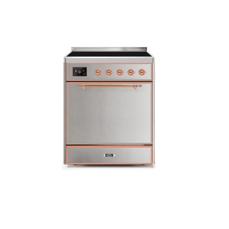 ILVE 30" Majestic II Series Induction Range with 4 Elements 2.3 cu. ft. Total Oven Capacity TFT Oven Control Display - UMI30QNE3