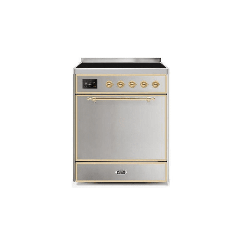 ILVE 30" Majestic II Series Induction Range with 4 Elements 2.3 cu. ft. Total Oven Capacity TFT Oven Control Display - UMI30QNE3