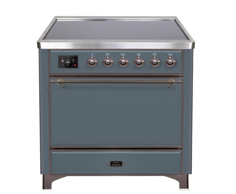 ILVE 36 Inch Majestic II Series Induction Range with 5 Elements 3.5 cu. ft. Oven Capacity TFT Oven Control Display Solid Door - UMI09QNS3