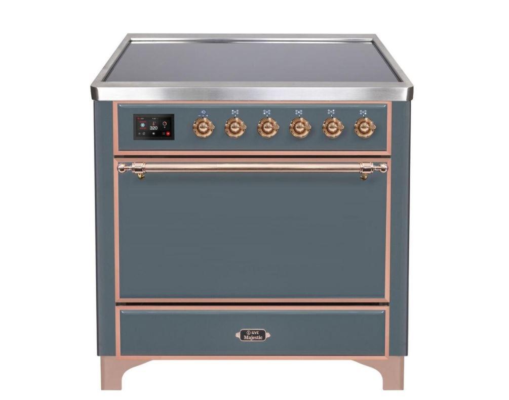 ILVE 36 Inch Majestic II Series Induction Range with 5 Elements 3.5 cu. ft. Oven Capacity TFT Oven Control Display Solid Door - UMI09QNS3