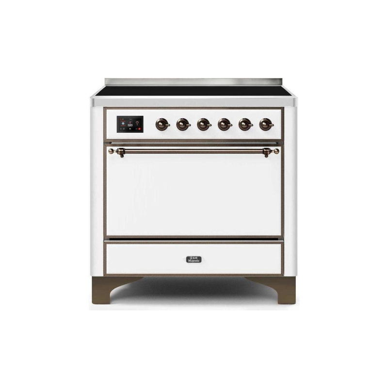 ILVE 36 Inch Majestic II Series Induction Range with 5 Elements 3.5 cu. ft. Oven Capacity TFT Oven Control Display Solid Door - UMI09QNS3