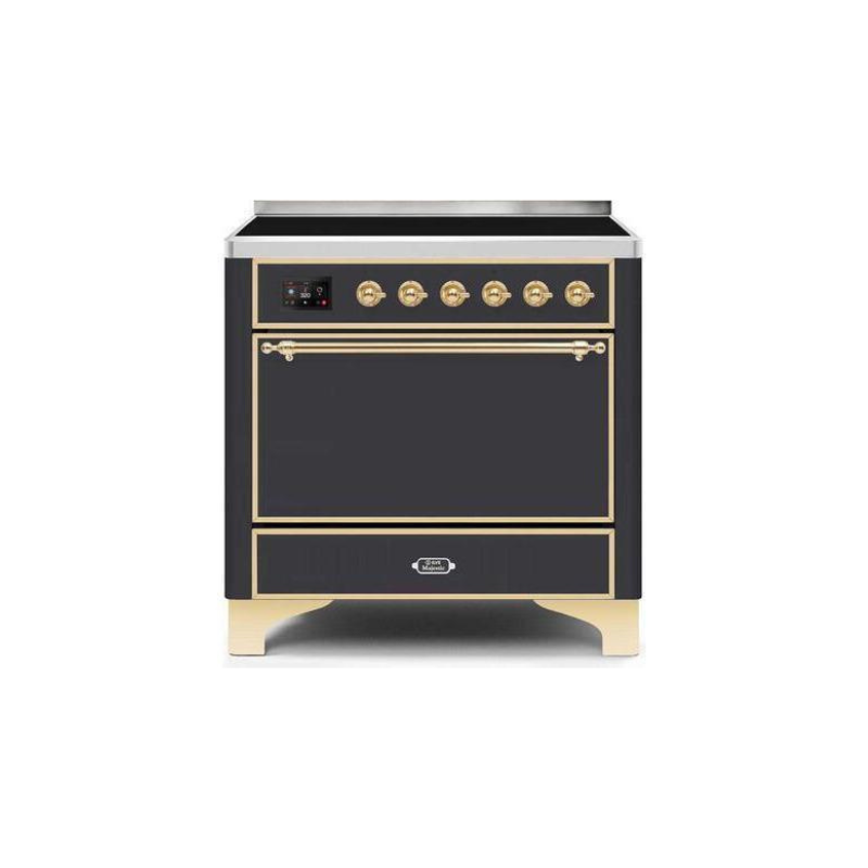 ILVE 36 Inch Majestic II Series Induction Range with 5 Elements 3.5 cu. ft. Oven Capacity TFT Oven Control Display Solid Door - UMI09QNS3