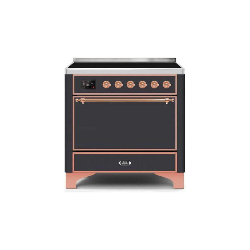 ILVE 36 Inch Majestic II Series Induction Range with 5 Elements 3.5 cu. ft. Oven Capacity TFT Oven Control Display Solid Door - UMI09QNS3