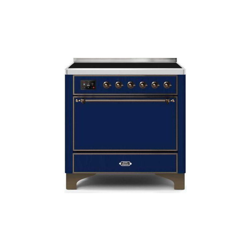 ILVE 36 Inch Majestic II Series Induction Range with 5 Elements 3.5 cu. ft. Oven Capacity TFT Oven Control Display Solid Door - UMI09QNS3