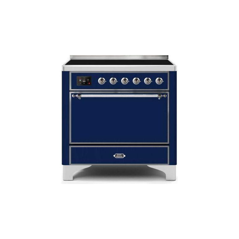 ILVE 36 Inch Majestic II Series Induction Range with 5 Elements 3.5 cu. ft. Oven Capacity TFT Oven Control Display Solid Door - UMI09QNS3