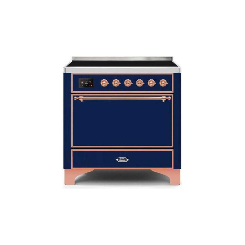 ILVE 36 Inch Majestic II Series Induction Range with 5 Elements 3.5 cu. ft. Oven Capacity TFT Oven Control Display Solid Door - UMI09QNS3