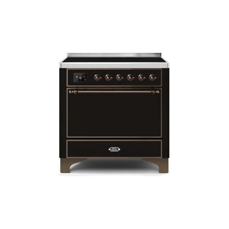 ILVE 36 Inch Majestic II Series Induction Range with 5 Elements 3.5 cu. ft. Oven Capacity TFT Oven Control Display Solid Door - UMI09QNS3