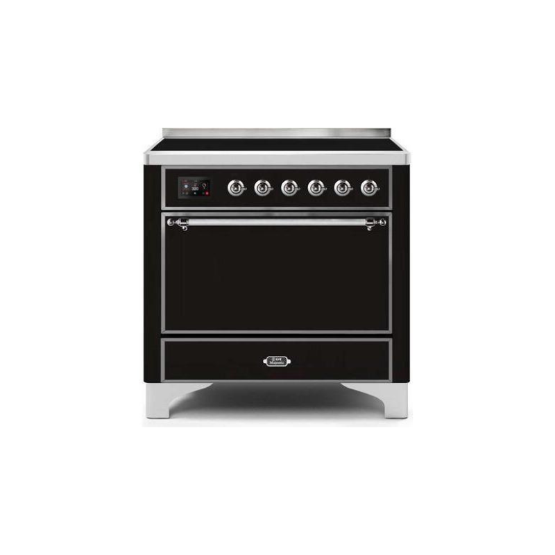 ILVE 36 Inch Majestic II Series Induction Range with 5 Elements 3.5 cu. ft. Oven Capacity TFT Oven Control Display Solid Door - UMI09QNS3