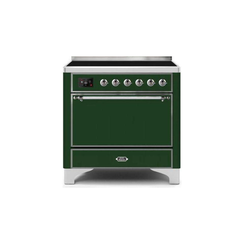 ILVE 36 Inch Majestic II Series Induction Range with 5 Elements 3.5 cu. ft. Oven Capacity TFT Oven Control Display Solid Door - UMI09QNS3
