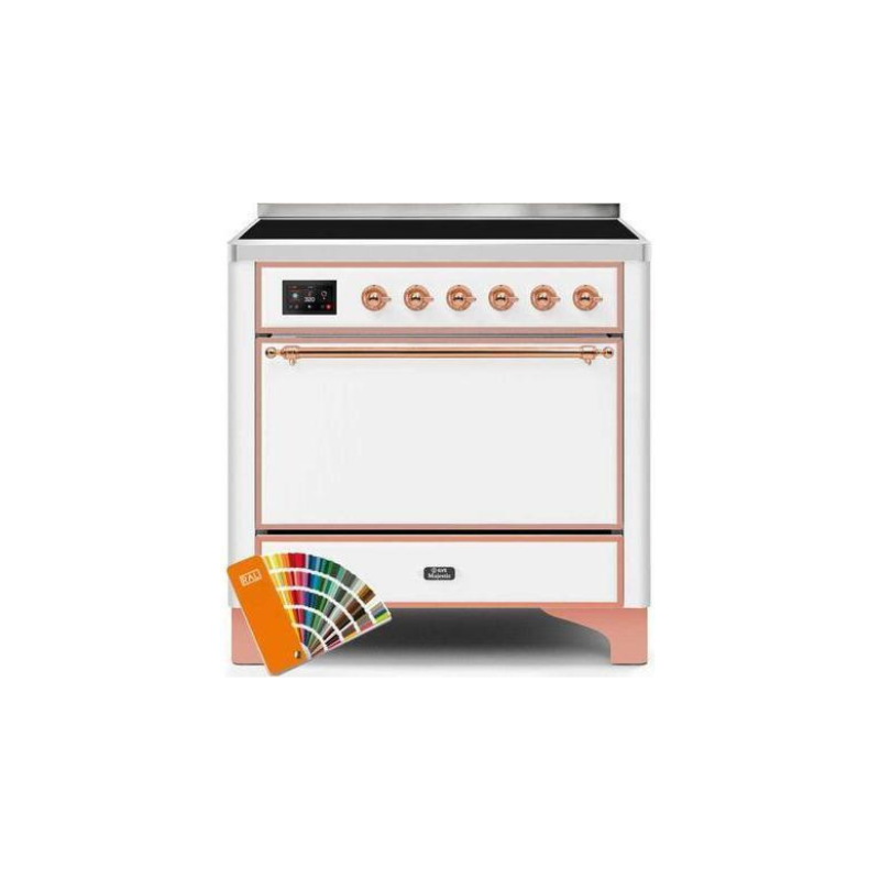 ILVE 36 Inch Majestic II Series Induction Range with 5 Elements 3.5 cu. ft. Oven Capacity TFT Oven Control Display Solid Door - UMI09QNS3
