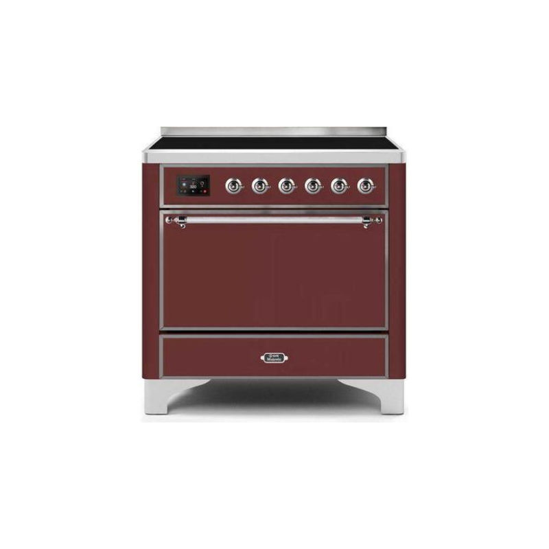 ILVE 36 Inch Majestic II Series Induction Range with 5 Elements 3.5 cu. ft. Oven Capacity TFT Oven Control Display Solid Door - UMI09QNS3