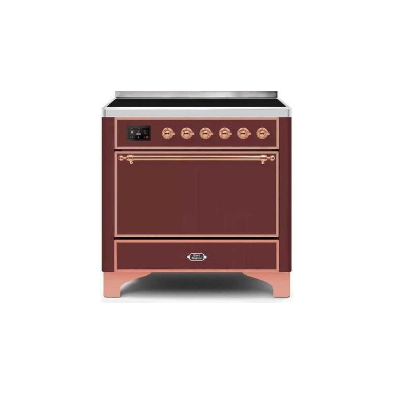 ILVE 36 Inch Majestic II Series Induction Range with 5 Elements 3.5 cu. ft. Oven Capacity TFT Oven Control Display Solid Door - UMI09QNS3