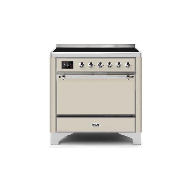 ILVE 36 Inch Majestic II Series Induction Range with 5 Elements 3.5 cu. ft. Oven Capacity TFT Oven Control Display Solid Door - UMI09QNS3