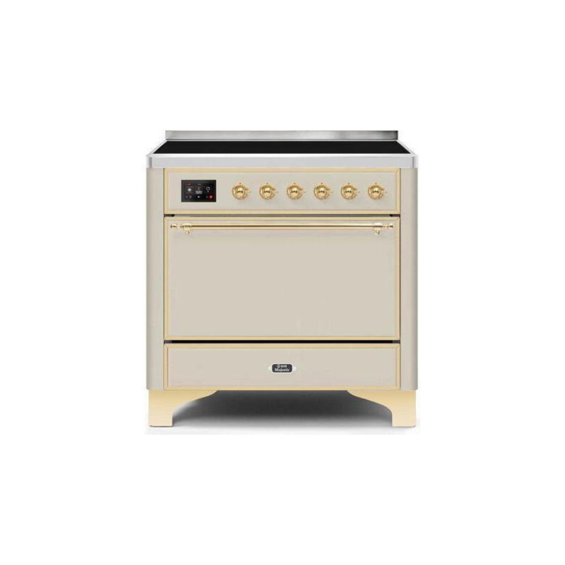 ILVE 36 Inch Majestic II Series Induction Range with 5 Elements 3.5 cu. ft. Oven Capacity TFT Oven Control Display Solid Door - UMI09QNS3