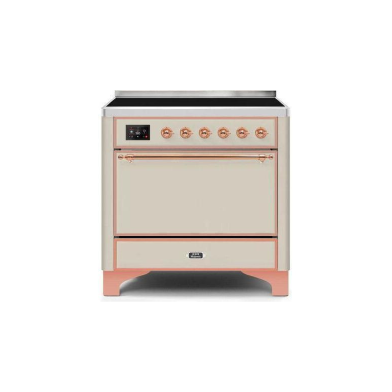 ILVE 36 Inch Majestic II Series Induction Range with 5 Elements 3.5 cu. ft. Oven Capacity TFT Oven Control Display Solid Door - UMI09QNS3
