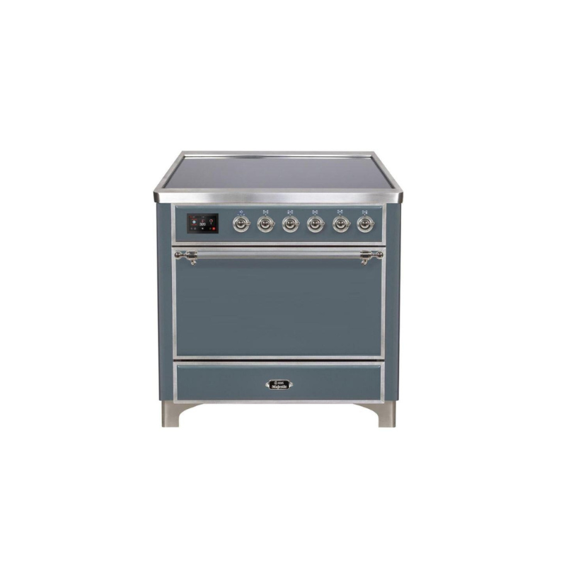 ILVE 36 Inch Majestic II Series Induction Range with 5 Elements 3.5 cu. ft. Oven Capacity TFT Oven Control Display Solid Door - UMI09QNS3