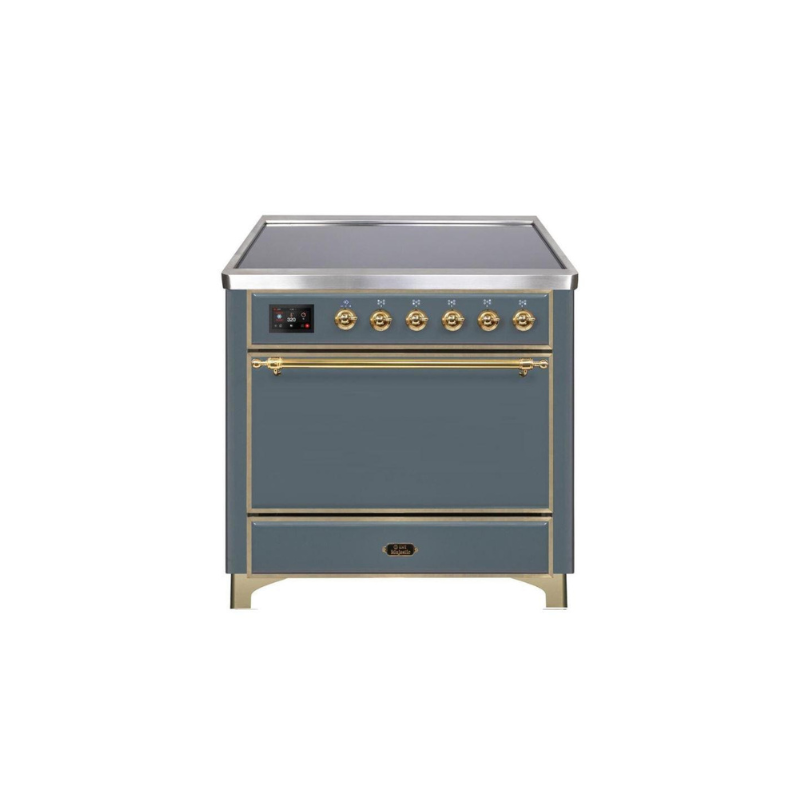 ILVE 36 Inch Majestic II Series Induction Range with 5 Elements 3.5 cu. ft. Oven Capacity TFT Oven Control Display Solid Door - UMI09QNS3