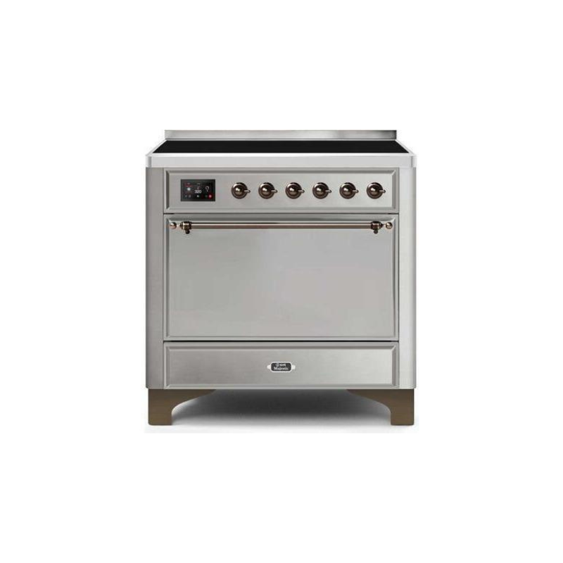 ILVE 36 Inch Majestic II Series Induction Range with 5 Elements 3.5 cu. ft. Oven Capacity TFT Oven Control Display Solid Door - UMI09QNS3